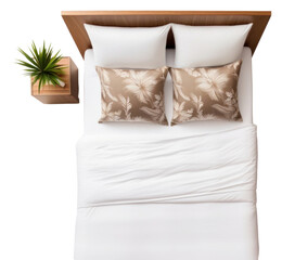 PNG  Bed furniture pillow luxury.