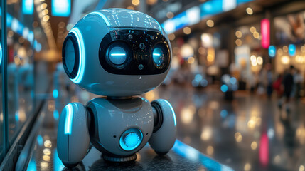 Futuristic Autonomous Service Robot in Busy Shopping Mall