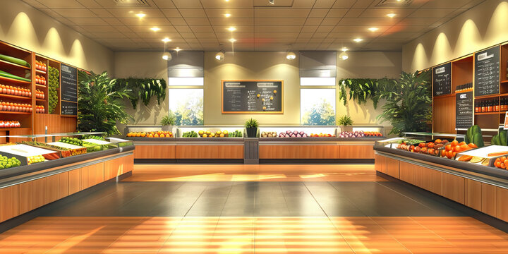 Seasonal Menu Planning Area Floor: Showing a designated area for planning seasonal menus and promotions, with menu planning boards and seasonal display areas