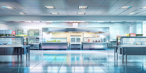 Food Safety Inspection and Compliance Area Floor: Displaying a designated area for conducting food safety inspections and ensuring compliance with health regulations