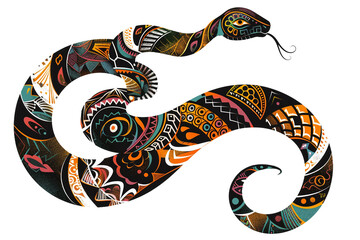 snake with geometric design