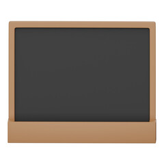 3D illustration of blackboard. chalk