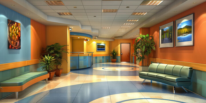 Health and Wellness Promotion Area Floor: Showing a designated area for promoting health and wellness initiatives, with educational materials and wellness program information