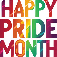 Pride Month T-shirts design typography vector illustration