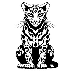 leopard cartoon isolated on white