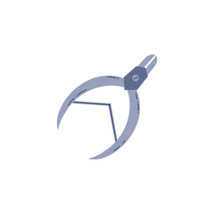 Nail clippers for cuticle removal. Vector illustration on a white background for manicure and pedicure.