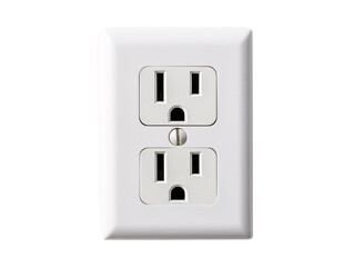 a white electrical outlet with two outlets