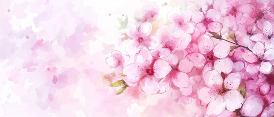 Fundo flores de cerejeira rosa - Papel de parede