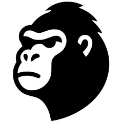 Gorilla head silhouette