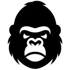Gorilla head silhouette