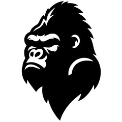 Gorilla head silhouette