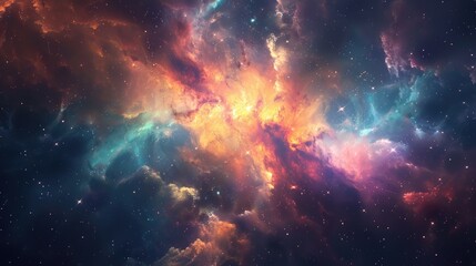 colorful nebula abstract background