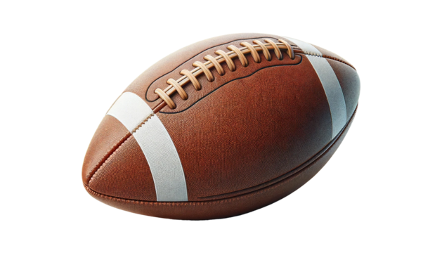 American football ball isolated on white background.
