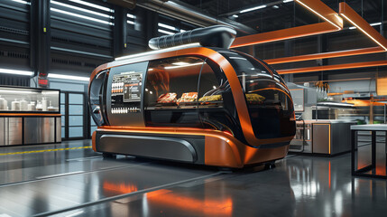 Obraz premium Futuristic Food Stalls