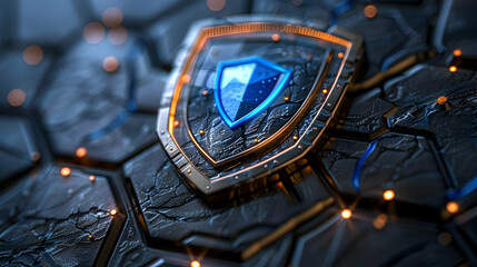 Photo realistic Cyber Guardian Crest concept: A crest for those who guard against cyber threats