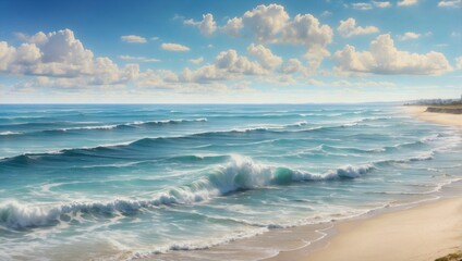 Fototapeta premium waves on the beach