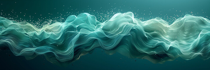 Obraz premium curved speed lines background or backdrop with dark green, beige and white, medium turquoise and very dark blue colors. good as wallpaper, backdrop, header or banner