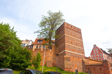Krzywa wieża w Toruniu. Leaning tower of Torun, Poland