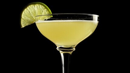 With a detailed recipe and ingredients, stock popular alcoholic cocktail Daiquiri in a series of world-class cocktails