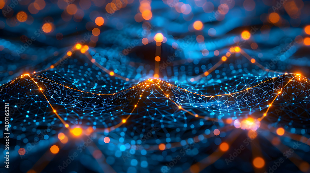 Poster photo realistic virtual matrix: a network of virtual connections in an abstract realm