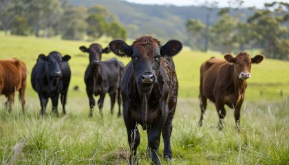 Sustainable farm cultivating purebred wagyu cows through organic regenerative agriculture