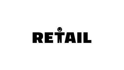retail emblem,  black isolated silhouette