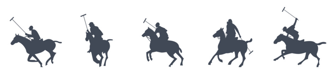 Engaging polo match vector illustration