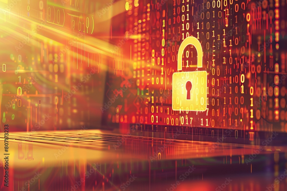 Poster cyber defense strategies incorporate encrypted data, secure networking, and biometric locks to prote