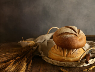 natural homemade bread for a healthy diet