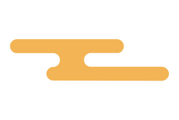 Abstract geometric cloud flat illustration. Dragon Boat Festival, Mid Autumn Festival, Lunar New Year traditional holiday clip art, card, banner, poster element. Asian style design, isolated vector.