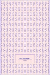 cute vertical lines ornament patterns with purple pastel style color