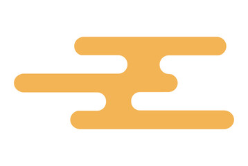 Abstract geometric cloud flat illustration. Dragon Boat Festival, Mid Autumn Festival, Lunar New Year traditional holiday clip art, card, banner, poster element. Asian style design, isolated vector.