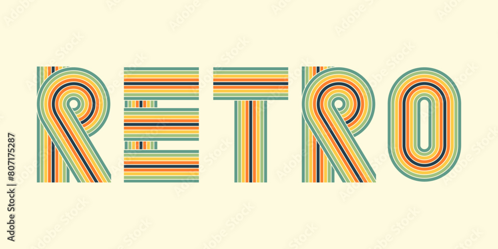 Fototapete fully editable linear text effect style