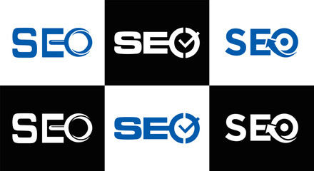 SEO logo. S E O design. White SEO letter. SEO, S E O letter logo design. Initial letter SEO linked circle uppercase monogram logo. S E O letter logo vector design.