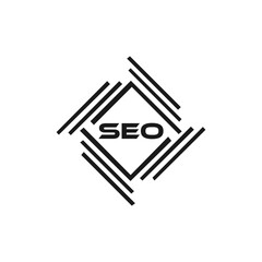 SEO logo. S E O design. White SEO letter. SEO, S E O letter logo design. Initial letter SEO linked circle uppercase monogram logo. S E O letter logo vector design.