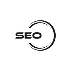 SEO logo. S E O design. White SEO letter. SEO, S E O letter logo design. Initial letter SEO linked circle uppercase monogram logo. S E O letter logo vector design.