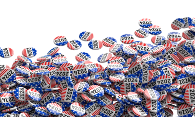 2024 us election buttons background
