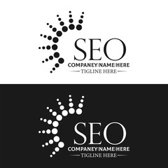 SEO logo. S E O design. White SEO letter. SEO, S E O letter logo design. Initial letter SEO linked circle uppercase monogram logo. S E O letter logo vector design.