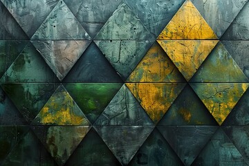 green yellow black abstract geometric presentation