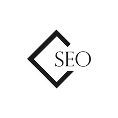 SEO logo. S E O design. White SEO letter. SEO, S E O letter logo design. Initial letter SEO linked circle uppercase monogram logo. S E O letter logo vector design.
