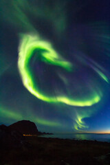 Bright Aurora over Lofoten, Norway
