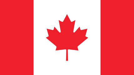 Canada flag vector illustration. Canada national flag. 
