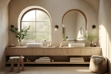 bathroom interior, bathroom interior design, Elegant Scandinavian and minimalistic 