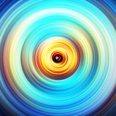 Colorful radial motion effect. Abstract rounded background. Color curves and sphere. Multi color gradient rings and circles wallpaper. Colored texture backdrop and banner.