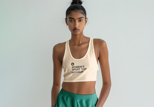 Woman in a Tank Top with Generative AI