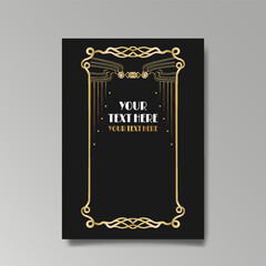 Art Nuevo luxury template flowers and city lights a Modern