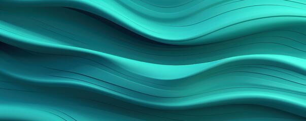 Teal abstract wavy pattern in teal color, monochrome background with copy space texture for display products blank copyspace for design text 