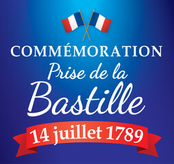 COMMEMORATION PRISE DE LA BASTILLE - 14 JUILLET - V1