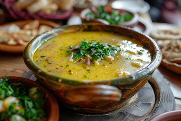 Traditional tarhana soup representing local cuisine