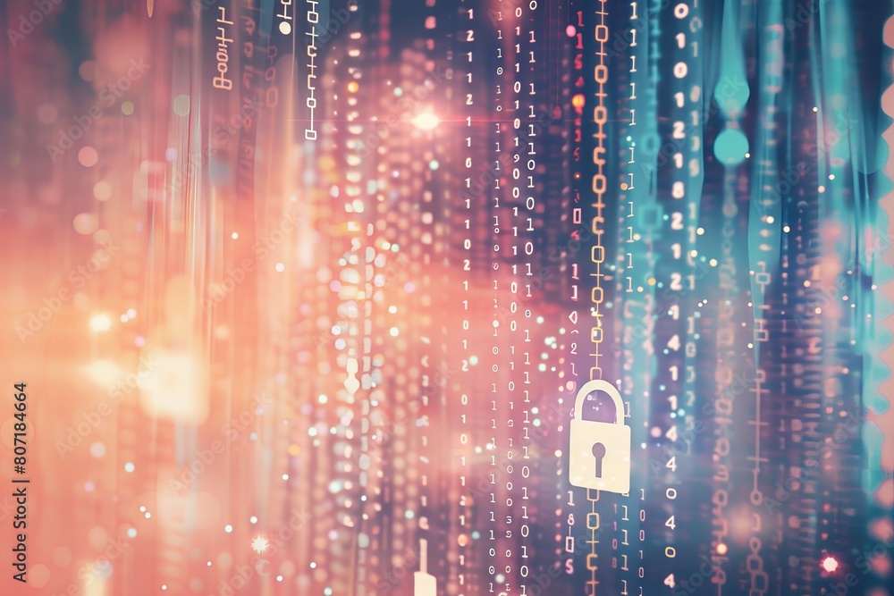 Poster encryption technology and secure transactions protect confidential data in cyberspace, bolstered by 